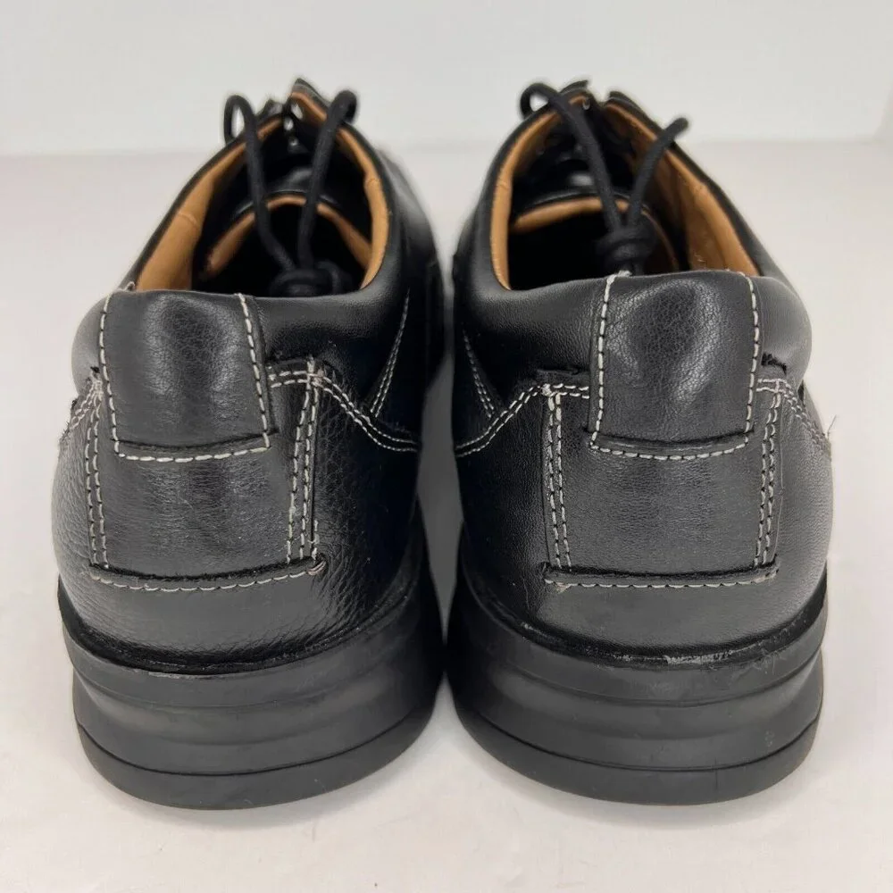 Dockers Mens Trustee Black Moc Toe Oxford Leather Size 11.5M Dress Shoes